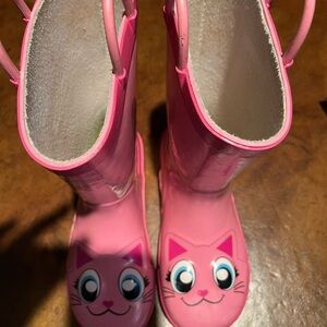 Western Chief Pink Cat Kids Boots